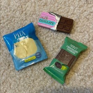 American Girl Snack Set with Pink and Green Packaging